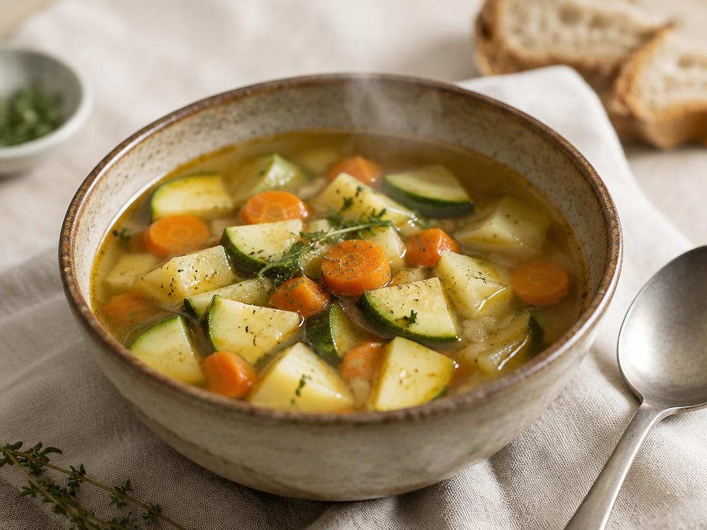 Sopa de legumes caseira