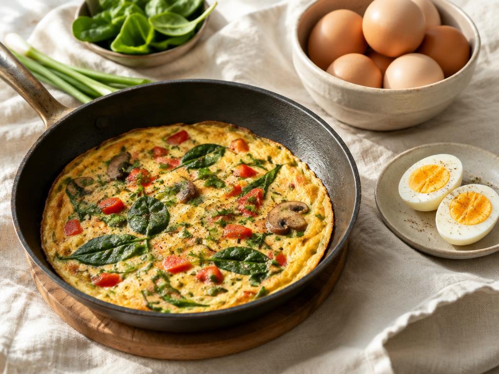 Fritatta de legumes com ovos