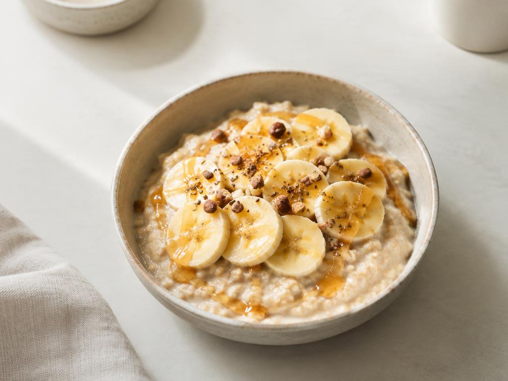 Mingau de aveia com banana